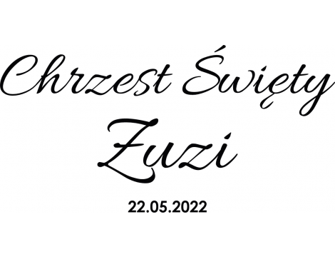 Naklejka na Chrzest Święty - 2